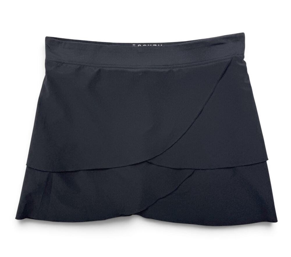 Soybu Skort Swagger Black Petal Layers Tennis Golf Pickleball Skirt Medium
